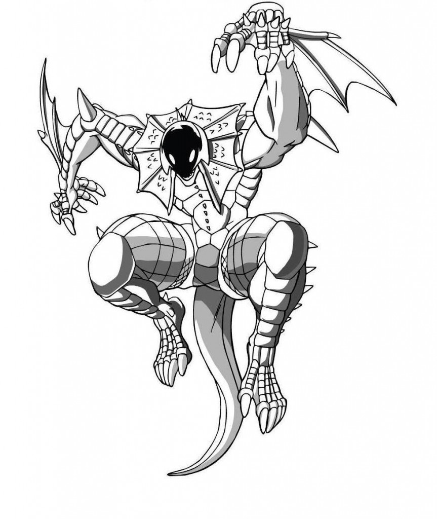Plansa de colorat cu Bakugan 4 7